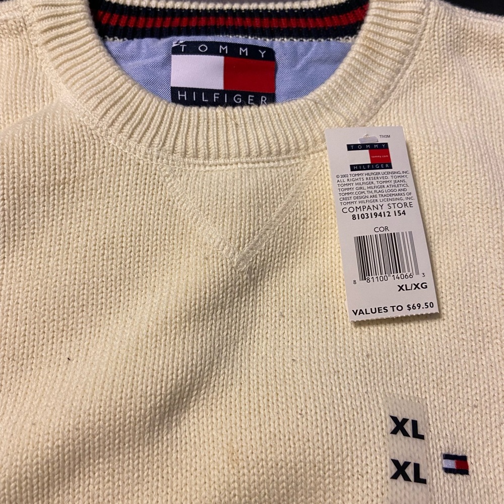 Tommy Hilfiger   sweater,  extra large,  cream color,  brand-new never worn